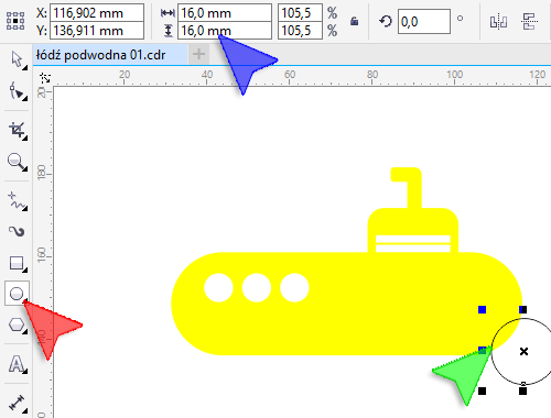 Ćwiczenie: Żółta łódź podwodna, krok 23 (Jacek Durski)