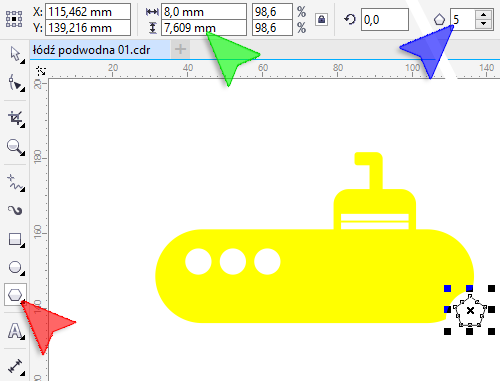 Ćwiczenie: Żółta łódź podwodna, krok 25 (Jacek Durski)